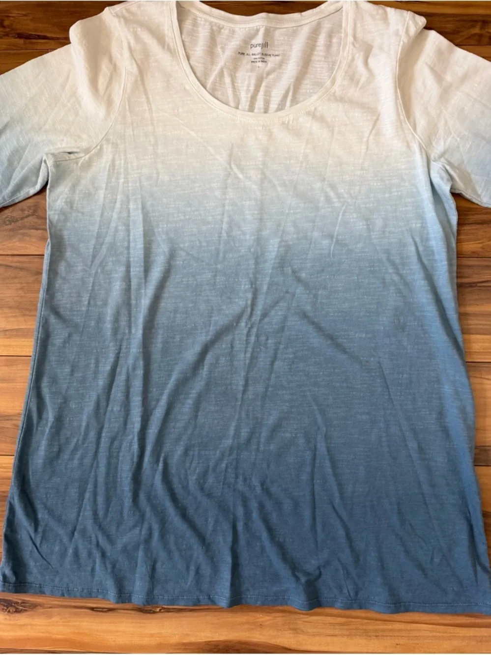 Pure Jill blue Ombre Ballet sleeve tunic - Picture 2 of 7